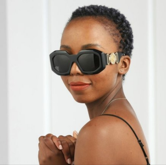 NEW VERSACE UNISEX SUNGLASSES VE4425U GB1/87 MOD VE4425U BLACK - Picture 6 of 12